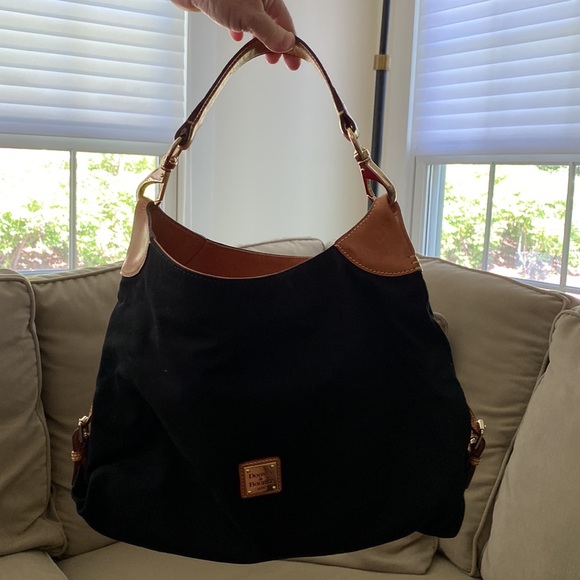 Dooney & Bourke Bags Dooney Bourke Black Canvas Shoulder Bag With